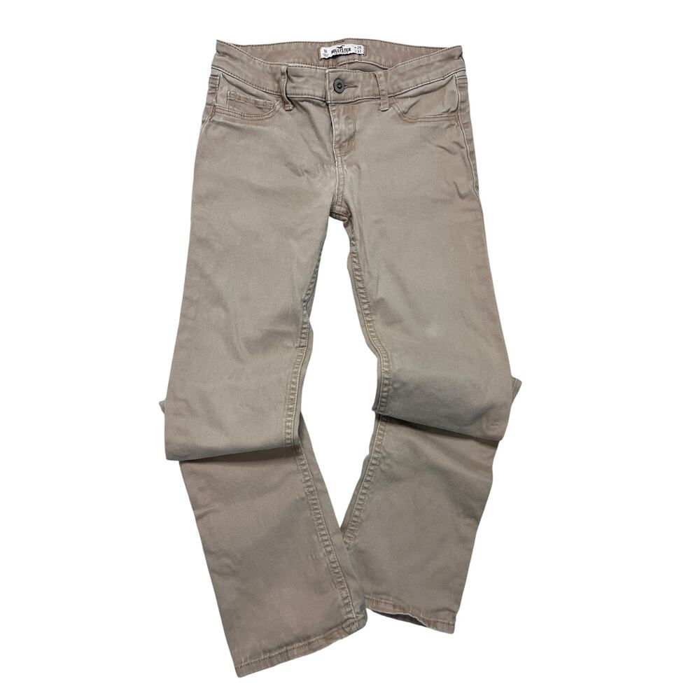 Hollister Co. women's denim pants in a taupe/khaki pants